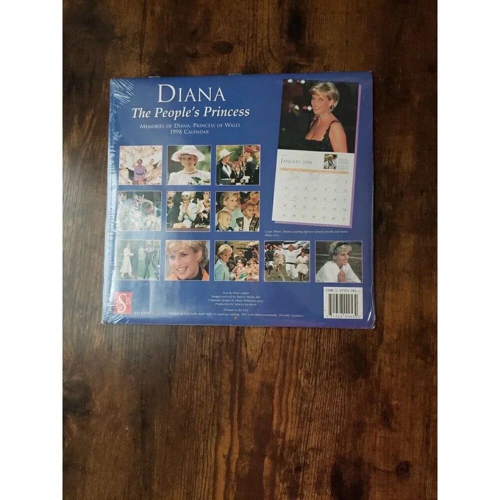 Diana The Peoples Princess 1998 Vintage Calendar NOS Sealed Princess Of Wales